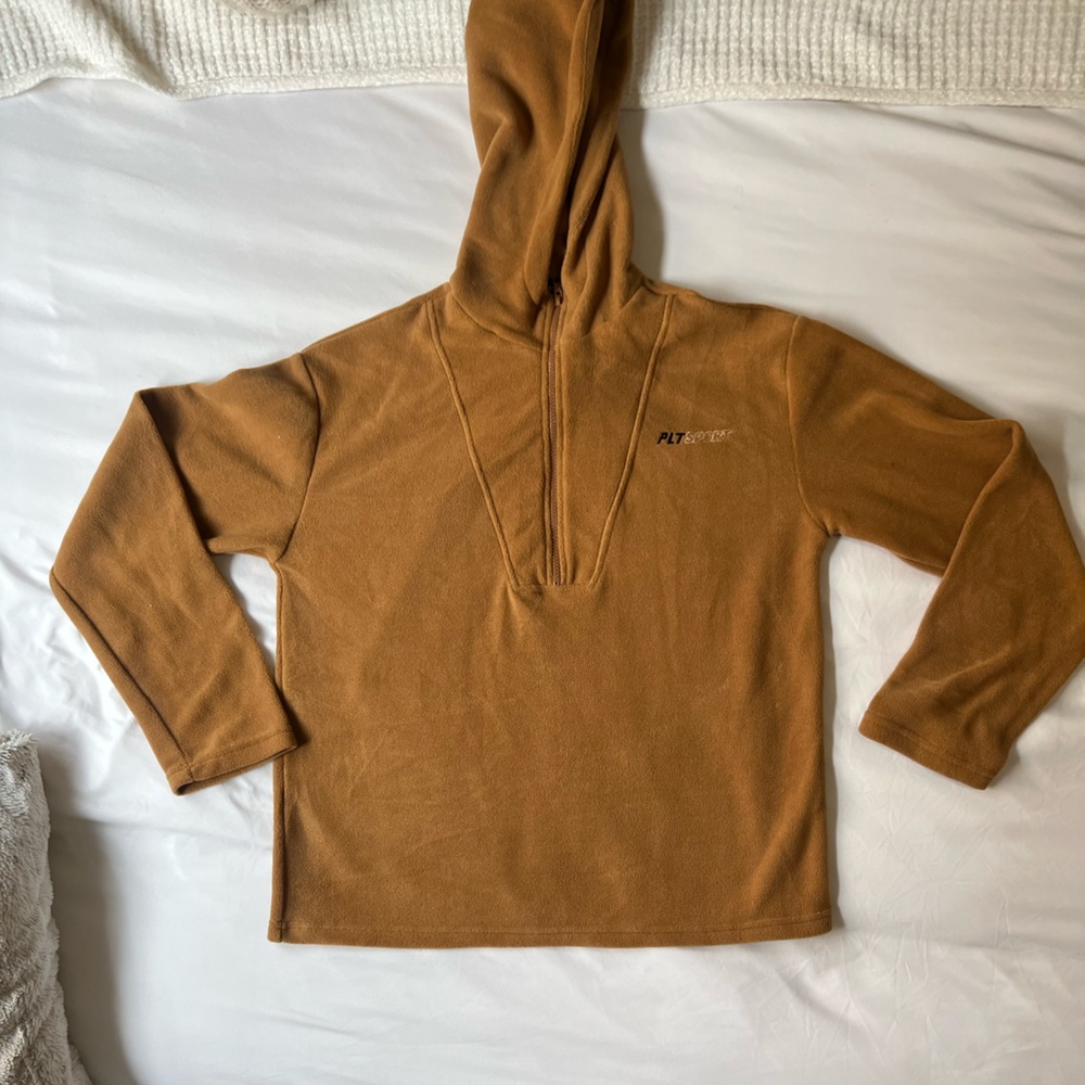 Half zip hooded fleece